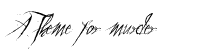 A Theme For Murder